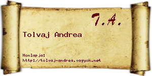 Tolvaj Andrea névjegykártya