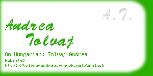 andrea tolvaj business card